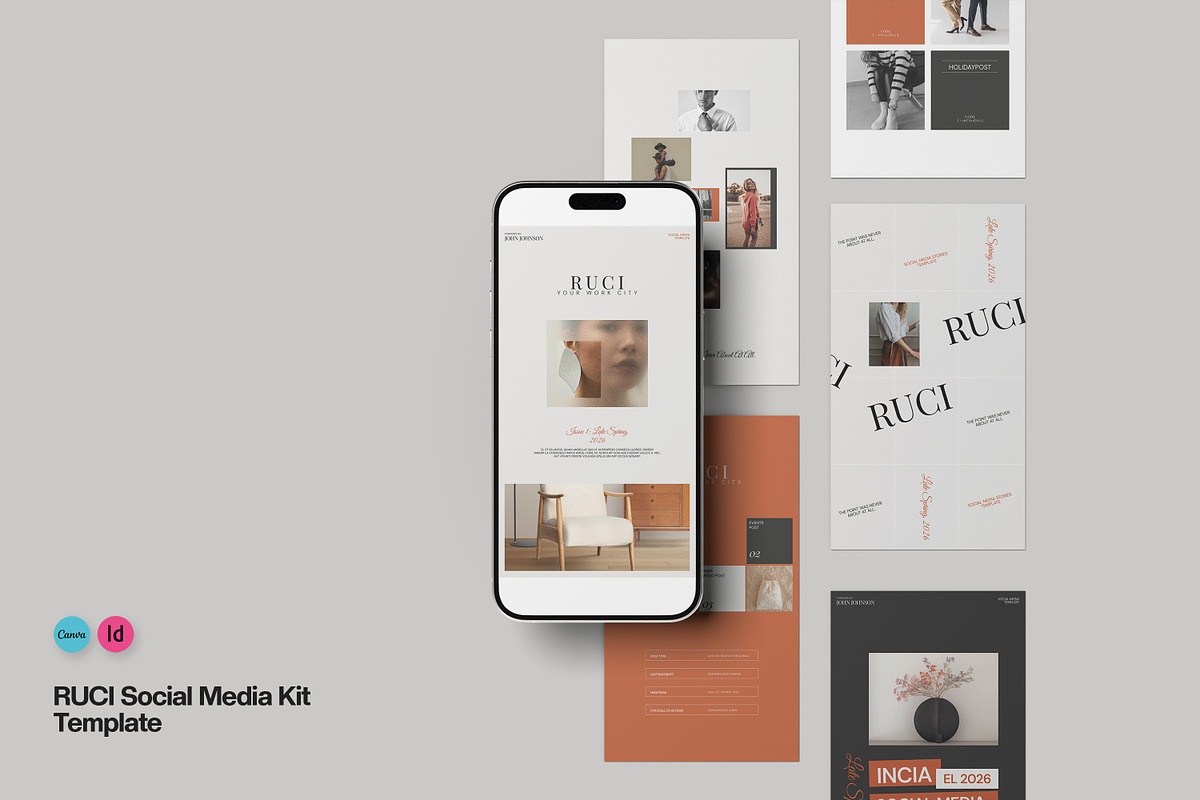 RUCI | Social Media Kit Template, a Social Media Template by Creatiya Type (Photo 1 of 6)