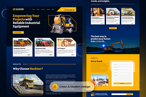 Industrial Equipment Website Templat