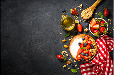 Greek yogurt granola with fresh, a Food & Drink Photo by Nadia-nb
