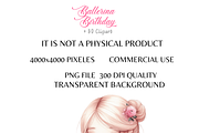 Watercolo Ballerina Clipart PNG Pink, a Person Illustration by VM PARTYS  BY TAIRUMA (Thumbnail 8 of 10)