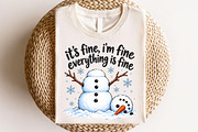 Funny Winter Snowman Christmas PNG, a Seasonal Illustration by CraftArtStudio (Thumbnail 4 of 4)