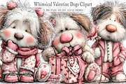 Whimsical Valentine Dogs Clipart, an Illustration by GatewayDesign (Thumbnail 1 of 3)