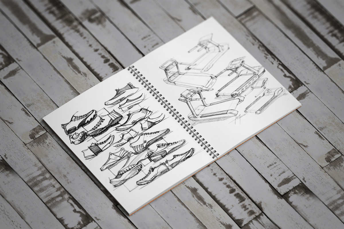 Sketchbook / Notebook Mock-Up, a Print Template by MassDream (Photo 2 of 13)
