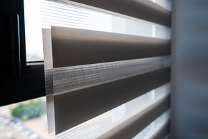 Zebra roller blinds fabric layers