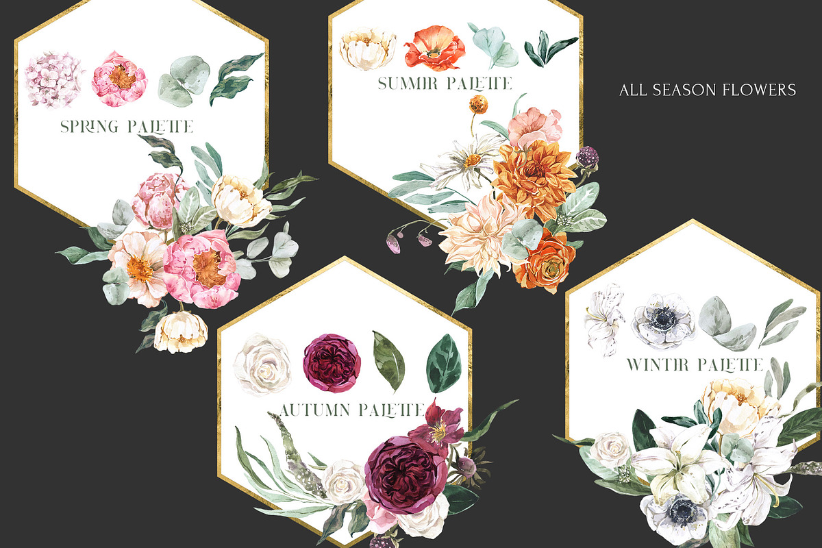 FLORISTA Huge Floral Collection, an Illustration by Cat In Colour (Photo 3 of 14)