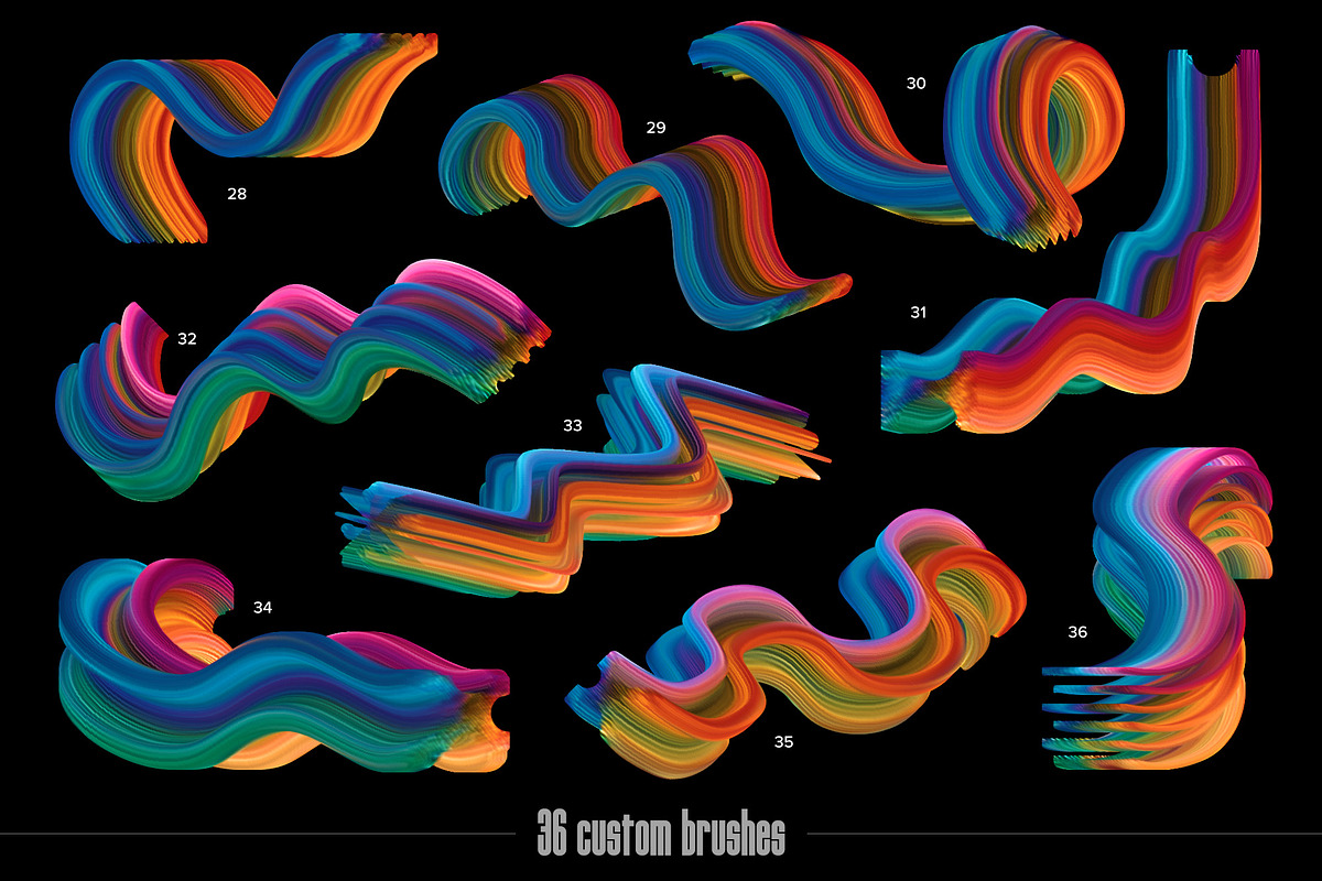 Mixer: Multicolor Photoshop Brushes, a Brush Add-On by Chroma Supply (Photo 10 of 19)