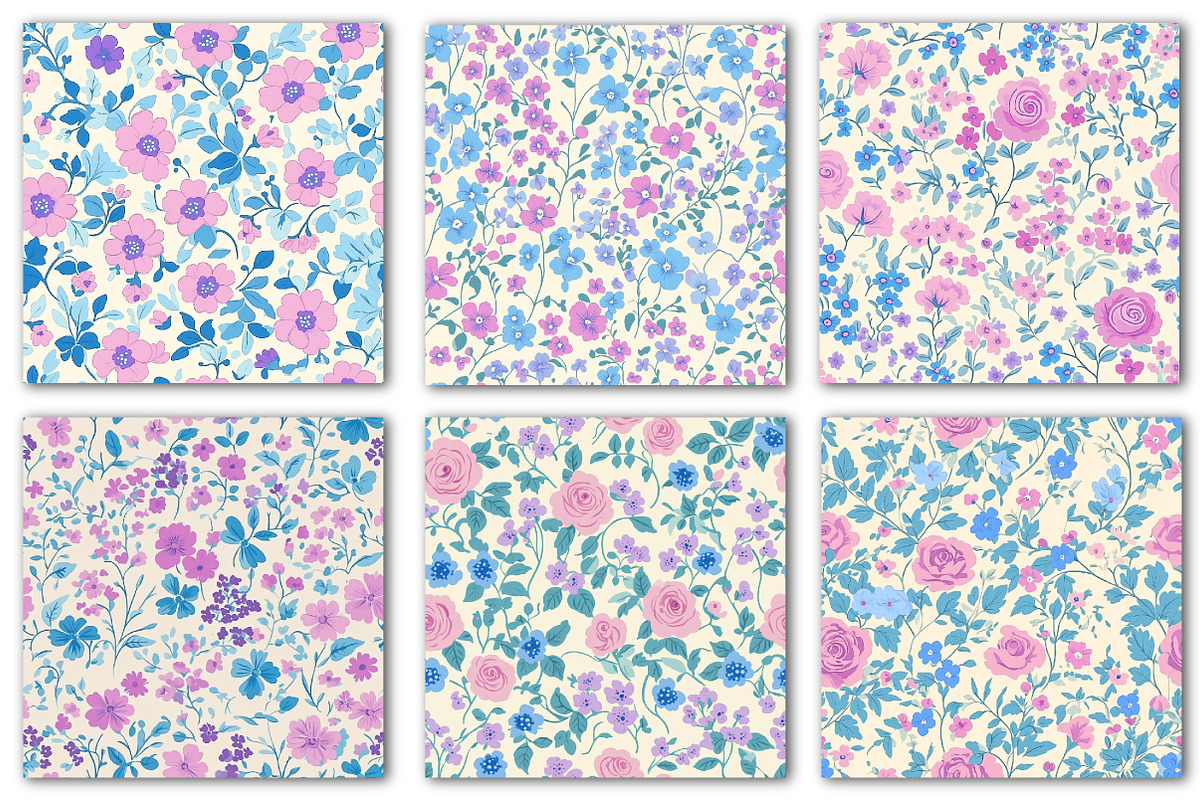Ditsy Floral Seamless Patterns, a Texture Illustration by Dream Creation (Photo 5 of 6)