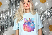 Coquette Pink Halloween Pumpkin PNG, an Illustration by designcity5 (Thumbnail 1 of 8)