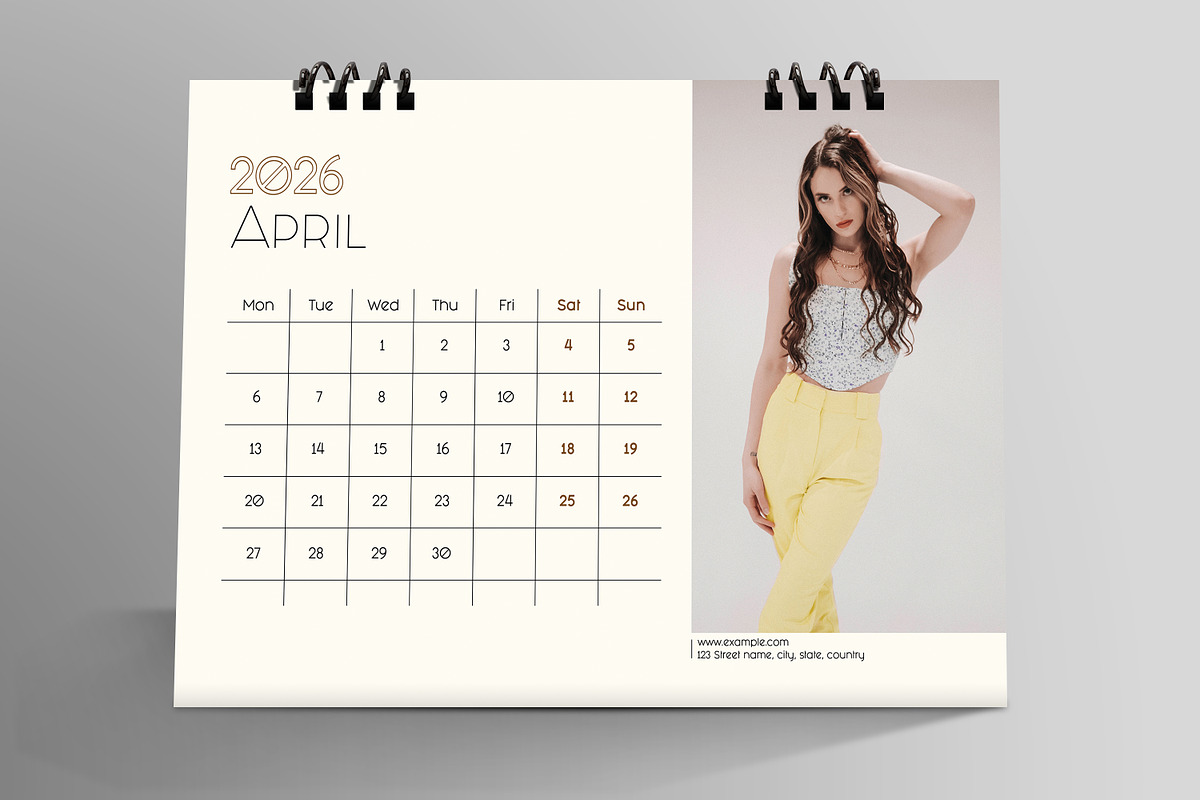 Desk Calendar 2026, a Stationery Template by crazyOWL (Photo 6 of 6)