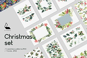 Christmas set of cards and patterns, a Card Template by Karma (Thumbnail 1 of 5)
