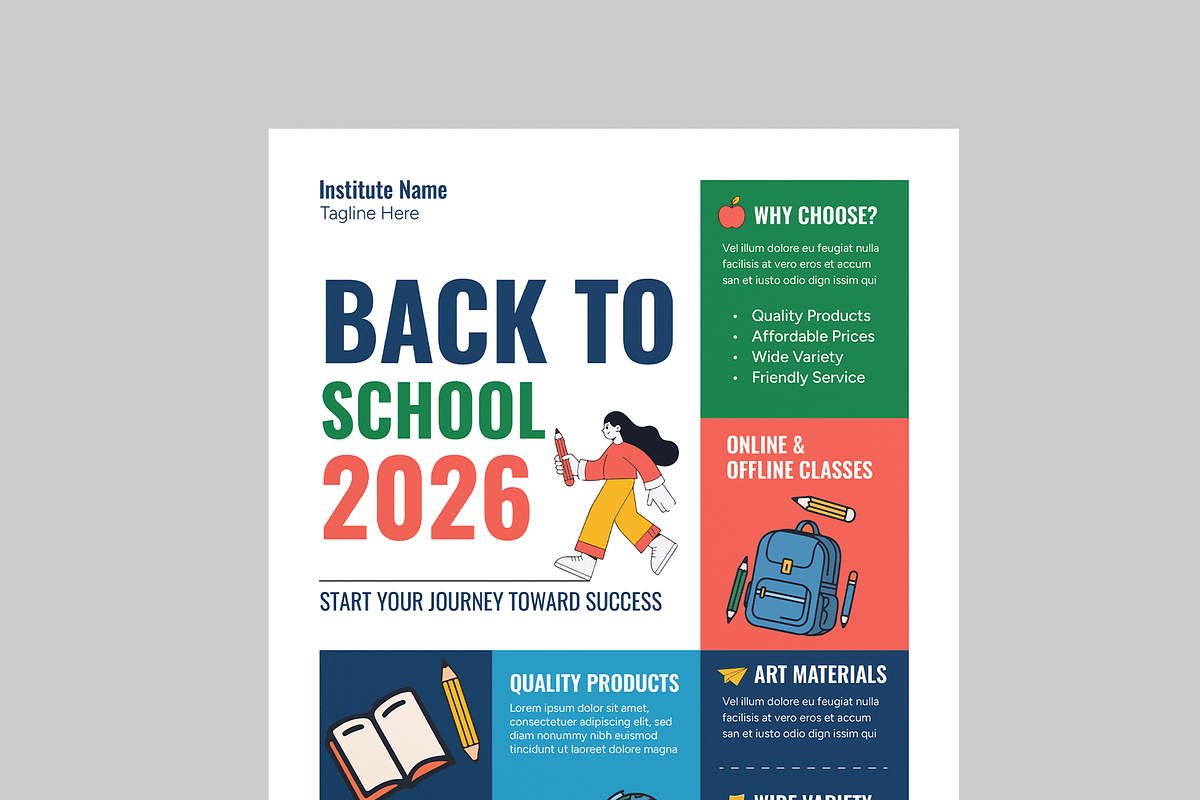 Back to School Flyer, a Flyer Template by MightyDesign (Photo 4 of 8)