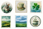 St. Patrick’s Day Vintage Postage St, an Illustration by Designworld (Thumbnail 3 of 5)