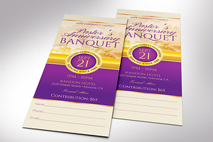 Clergy Banquet Ticket Canva Template