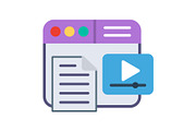Video Content Flat Icon, a Duotone Icon by Pexelpy (Thumbnail 1 of 2)