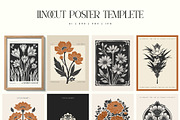 Linocut Flowers | Poster Builder, an Object Graphic by KetteCreate (Thumbnail 6 of 12)