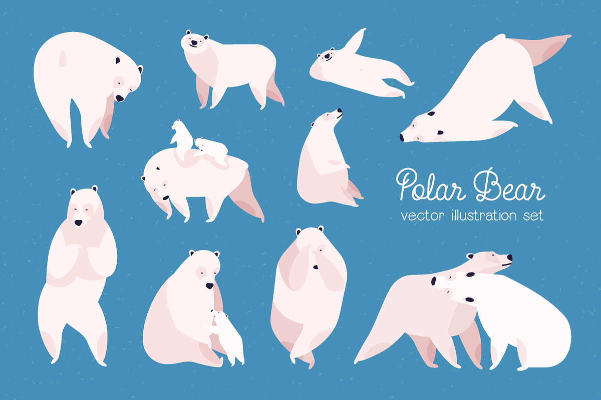 Cute polar bear set, an Animal Illustration by Good Studio (Photo 1 of 6)