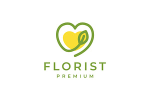 love heart leaves nature logo, a Branding & Logo Template by devastd