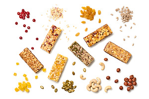 Energy granola muesli bar cereal fi containing bar, protein, and granola
