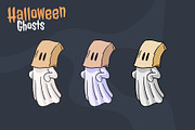 Halloween Ghost Collection, a Seasonal Illustration by moja doodle (Thumbnail 3 of 5)