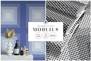Modulus Wallpaper Print Ready Files.