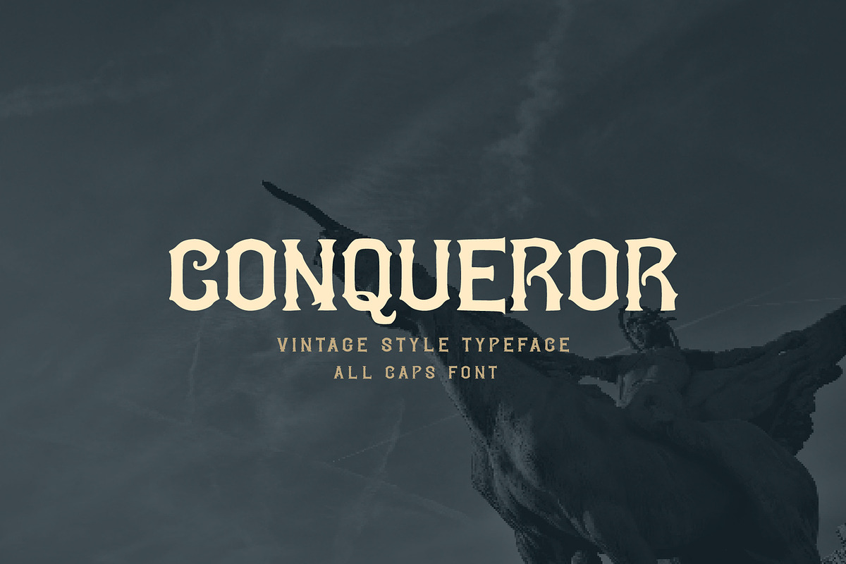 Conqueror Vintage Style Font, a Font by Fontliner (Photo 1 of 4)