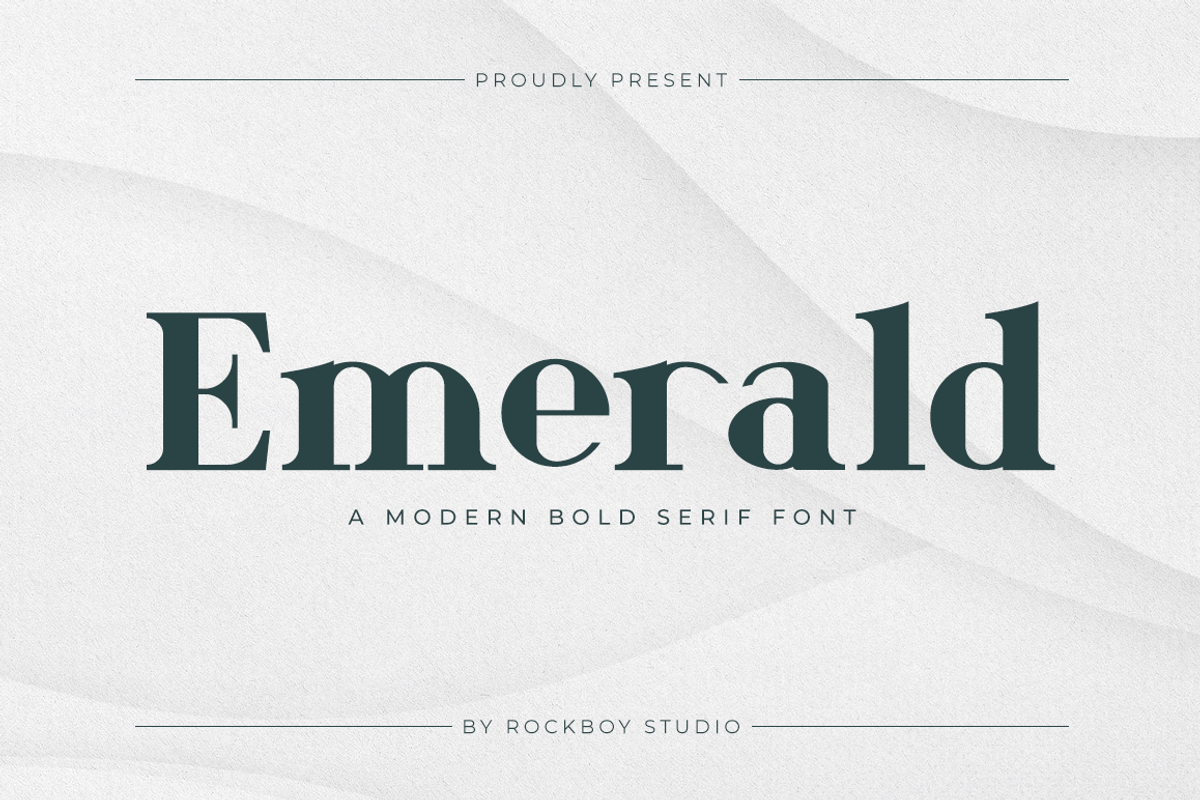 Emerald - Business Font, a Serif Font by RockboyStd (Photo 1 of 12)