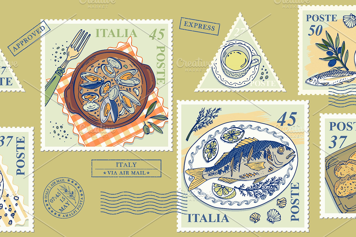 Italian seafood and Mediterranean, an Object Illustration by Zimages (Photo 2 of 3)