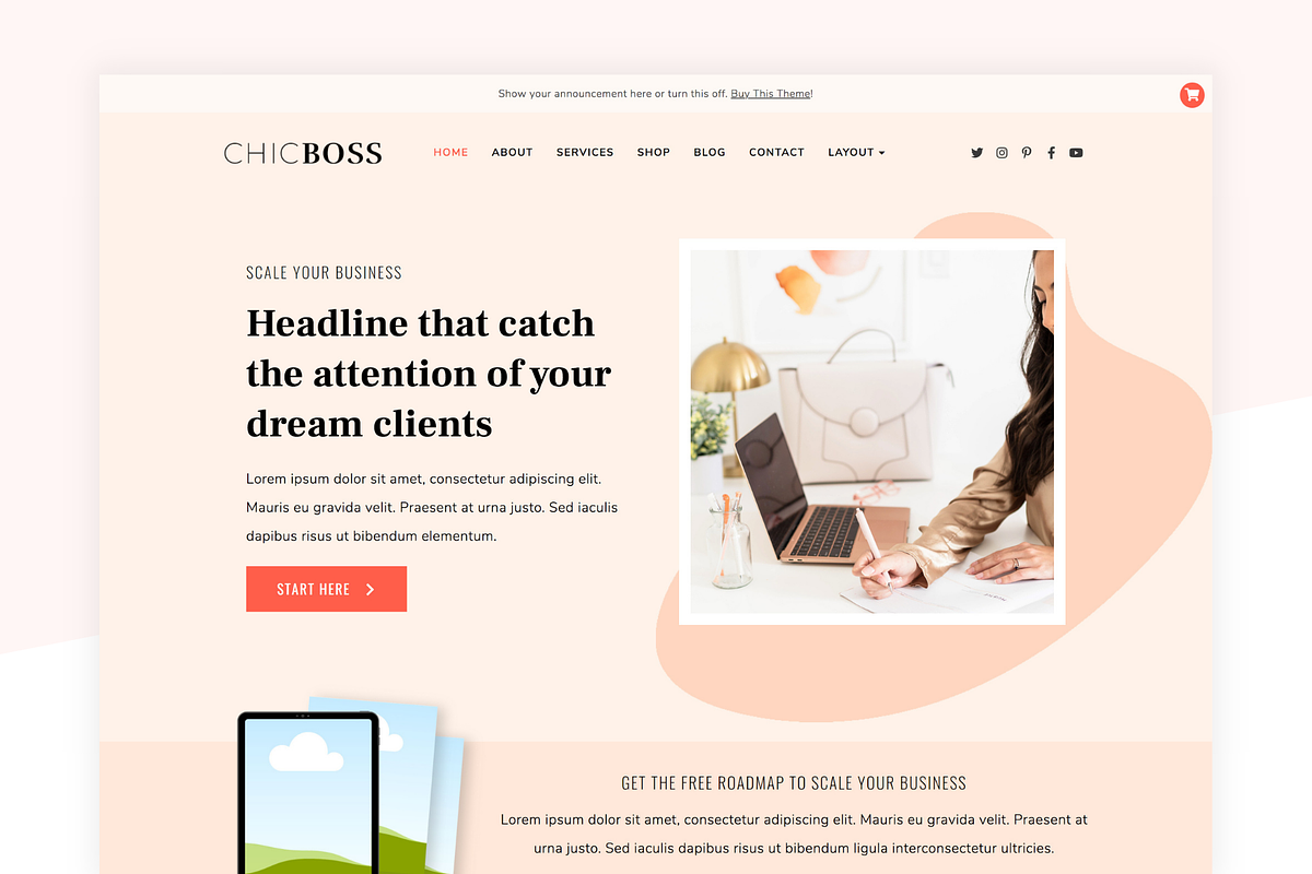 ChicBoss Elementor WordPress Theme, a WordPress Template by Bluchic (Photo 1 of 6)