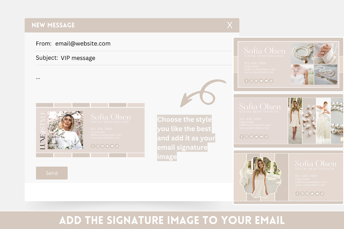 Email Signature Template Bundle, an Email Template by SunshineStudioBoutique (Photo 4 of 9)