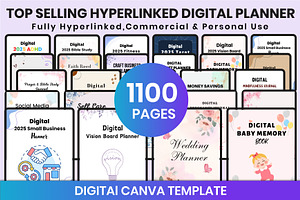 Top Selling Digital Planner, a Stationery Template by Shumaya