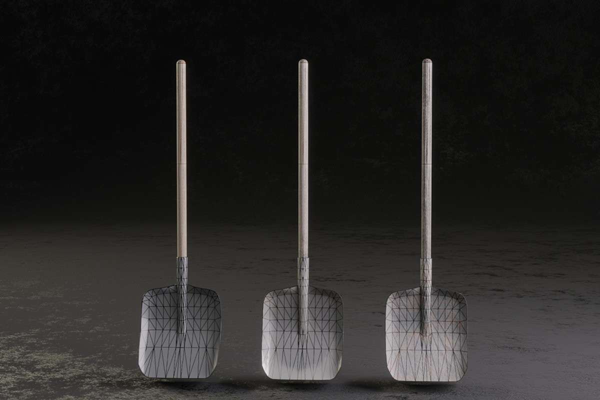 Shovel Set, an Object 3D Model by mockupzz (Photo 7 of 9)