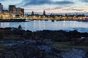 Rocky border and port at background, punta del este city, urugua, a Sports & Recreation Photo by DanFLCreativo