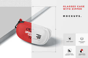 Glasses Zipper Case Mockups