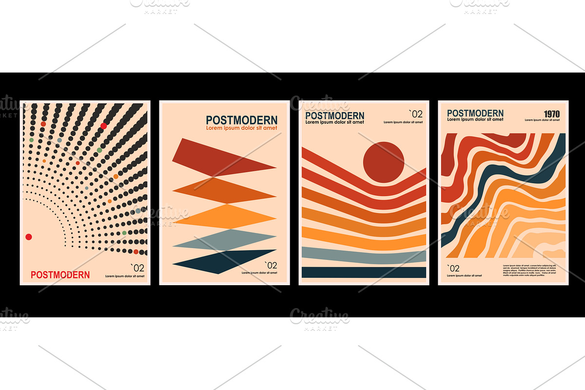 Artworks posters inspired postmodern, a Decorative Illustration by Pgmart