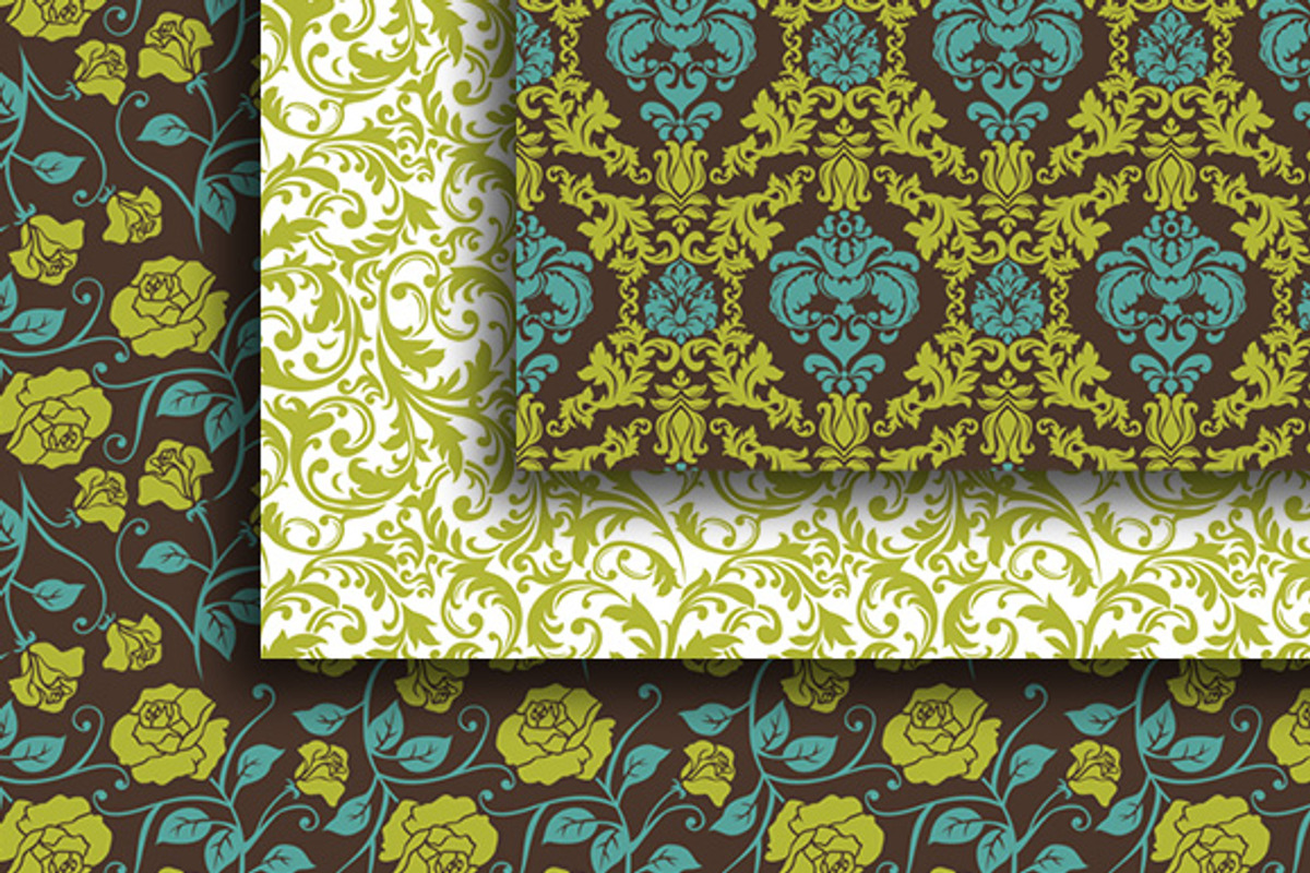 18 Versailles style papers + frames, a Pattern Graphic by CLIPART GARDEN (Photo 2 of 5)