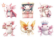 Cute Axolotl Birthday PNG, an Illustration by SinaCreation (Thumbnail 3 of 5)