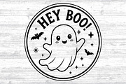 Halloween Hey Boo Ghost SVG, an Object Graphic by Layerology (Thumbnail 2 of 3)