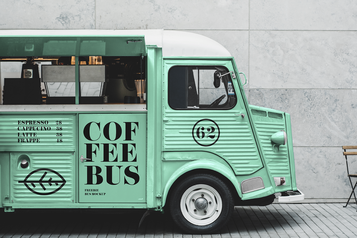 Citroen Food Truck Mockup, an Advertising Mockup by Mocklux (Photo 1 of 2)