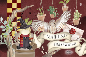 Wizarding Red House in Christmas