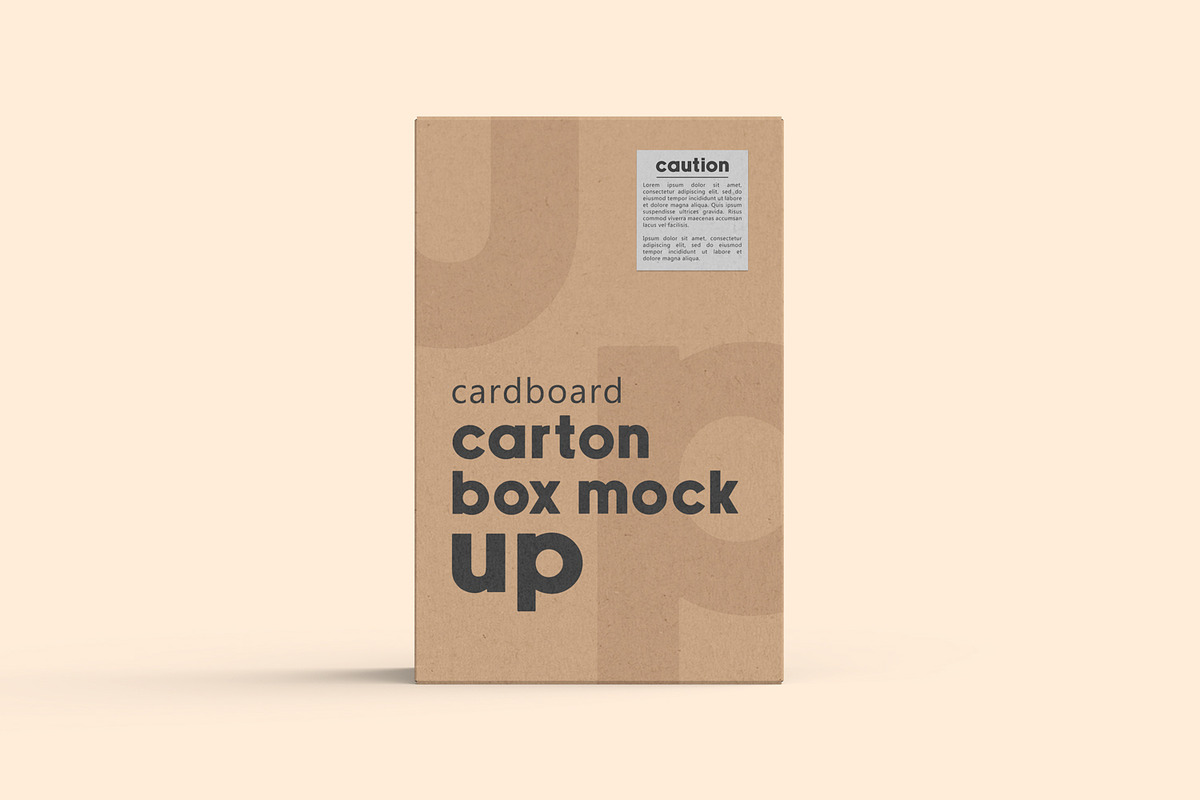 Vertical Cardboard Carton Box Mockup, a Packaging Mockup by Ram Studio LLC (Photo 4 of 11)