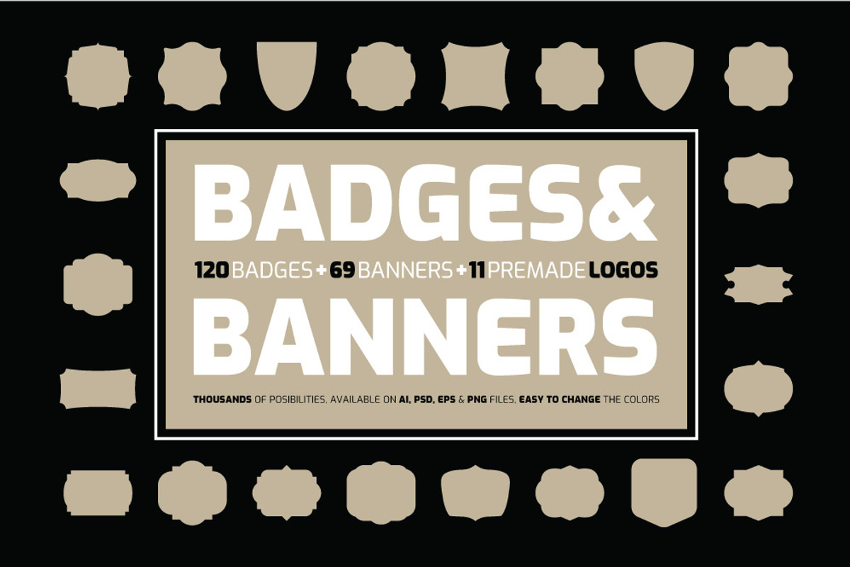 Badges & Banners Kit, an Object Graphic by Juru Rancang Graphic (Photo 1 of 5)