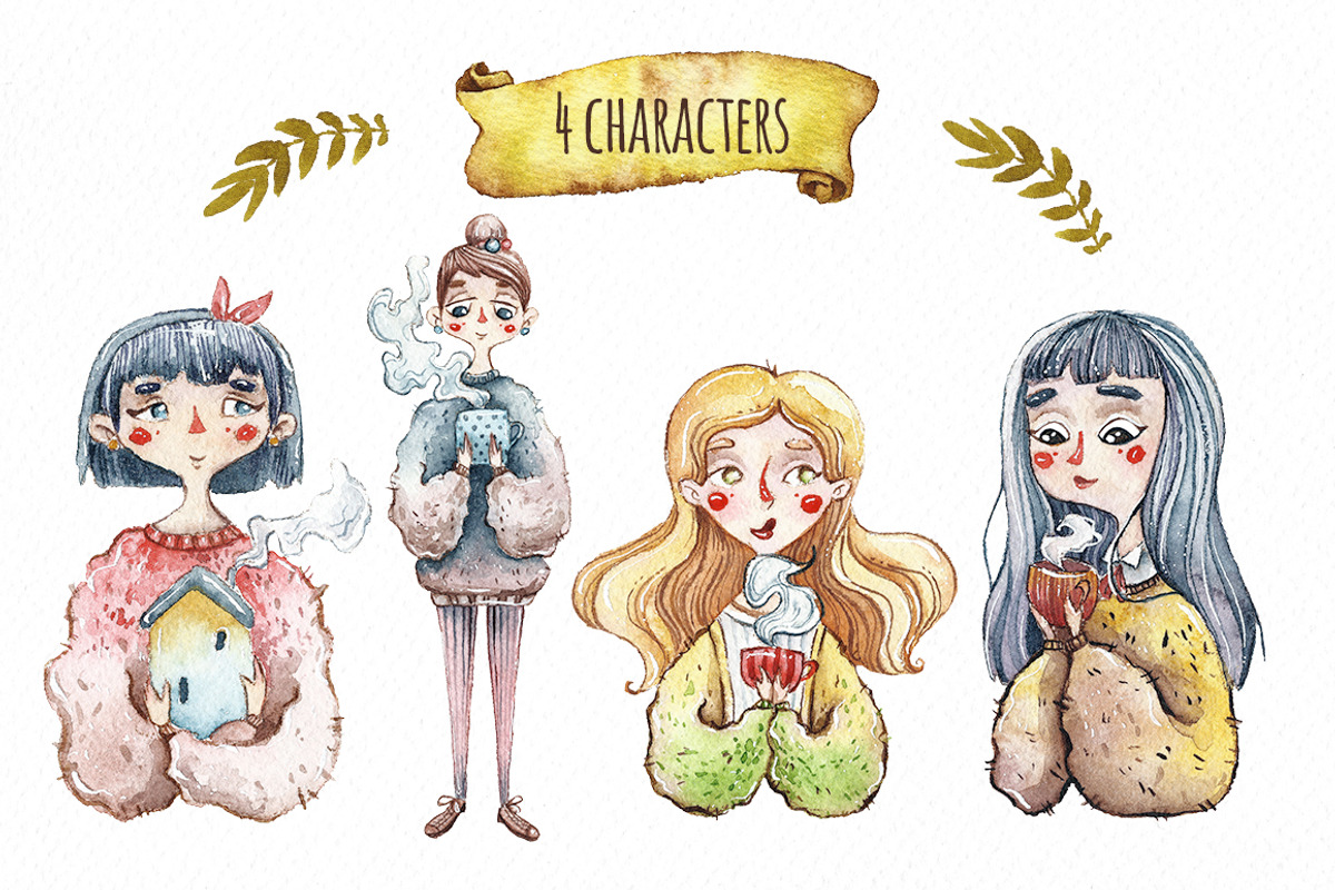 Watercolor images. Tea time, an Illustration by talloshau's illustrations (Photo 2 of 8)