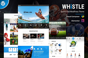 Whistle Sports Club WordPress Theme, a WordPress Template by ThemesRain