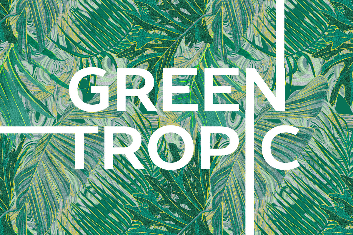 GREEN TROPIC seamless patterns, a Pattern Graphic by ANAKOTO (Photo 9 of 14)