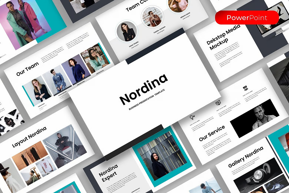 Nordina–Business PowerPoint Template, a Presentation Template by kreatifreya (Photo 1 of 5)