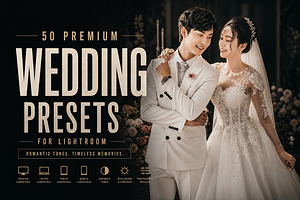 50 Premium Wedding Presets, a Preset Add-On by AAA Presets