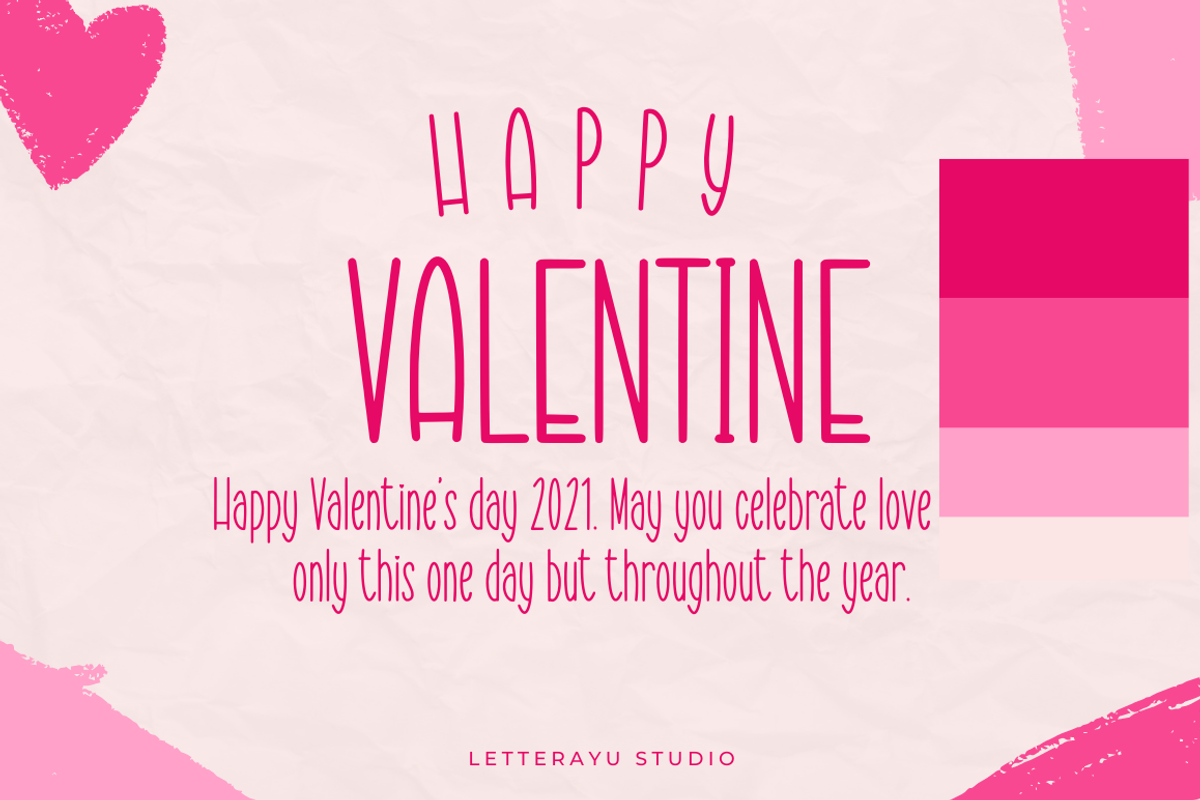 Valentine Kids - Cute Playful Font, a Handwritten Font by Letterayu Studio (Photo 2 of 6)