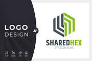 Shared Hex Logo Template, a Branding & Logo Template by LOGOMAGINE (Thumbnail 1 of 16)