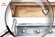 Hallway Scene Creator Watercolor Set, an Object Graphic by BarvArt (Thumbnail 7 of 8)