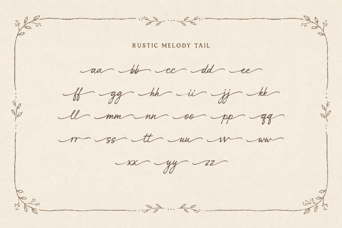 Rustic Melody - Handmade Font Duo, a Script Font by Typebae (Photo 7 of 9)